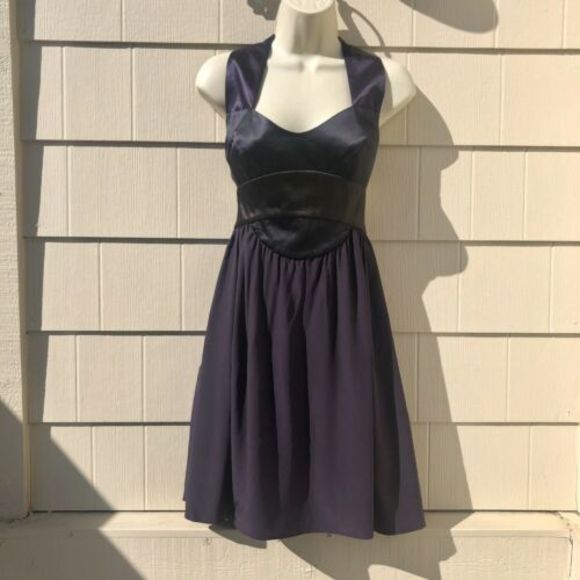 silk fit and flare dress